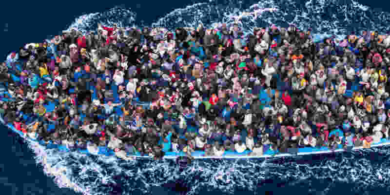 Immigrants In The Mediterranean Sea